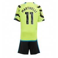 Arsenal Gabriel Martinelli #11 Vonkajší Detský futbalový dres 2023-24 Krátky Rukáv (+ trenírky)